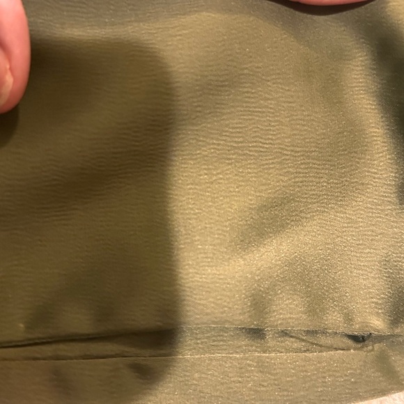 Mittoshop Olive Paperbag Silk Pants | Size M | Boho Chic - Picture 4 of 8